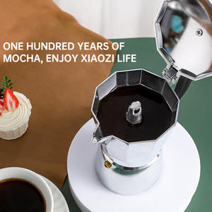 Cafetière <span class=keywords><strong>italienne</strong></span> en aluminium Moka Pot, machine à expresso <span class=keywords><strong>pour</strong></span> cuisinière à gaz, accessoires de barista classiques <span class=keywords><strong>pour</strong></span> la maison - Product Image 2