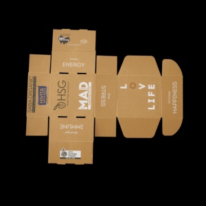 Hộp máy bay giấy kraft tùy chỉnh-6 mặt + in tường bên trong, màu sắc cá nhân, kích thước và kích thước cho mỹ phẩm, quà tặng - Product Image 4