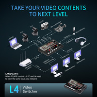 FEELWORLD L4 Mixeur vidéo avec écran tactile 10,1 pouces USB3.0, commutateur HDMI 4K, streaming rapide multi-caméras, diffusion en direct