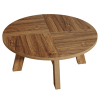Table basse ronde de style Mid-Century Modern avec structure renforcée, table d'appoint centrale pour salon, mobilier pour hôtel, bureau, café