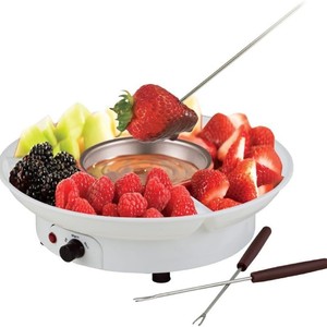 Ensemble <span class=keywords><strong>de</strong></span> machine à fondue <span class=keywords><strong>au</strong></span> <span class=keywords><strong>chocolat</strong></span> électrique en acier inoxydable 2026 avec 4 fourchettes, 2 réglages <span class=keywords><strong>de</strong></span> température, plateau <span class=keywords><strong>de</strong></span> service amovible, pour usage domestique - Product Image 2