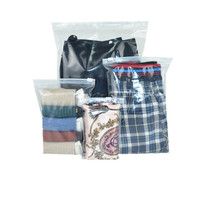 Sacs d'emballage givrés en plastique avec fermeture éclair, anti-poussière, personnalisables avec logo, pour vêtements, t-shirts, sacs de courses en polyéthylène à fermeture éclair