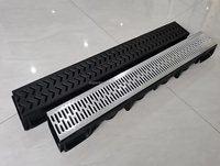 Caniveau de drainage linéaire en plastique avec trous de filtration en PP pour gouttière ou grille galvanisée Superdrain