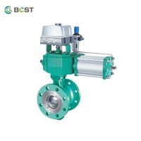 Produsen disesuaikan baja nirkarat Flanged pneumatik bola katup 1/4 di Distributor sumber Gas instrumen Supply