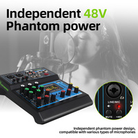 RAYHAYES RG06X Mixeur audio professionnel Mixeur professionnel avec port USB Mixeur Bluetooth Amplificateur