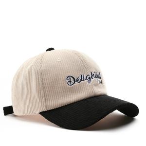 Chapeau en velours côtelé personnalisé broderie Logo casquettes de sport réglables pour l'extérieur unisexe chapeaux non structurés 100% coton chapeaux de mode - Product Image 6