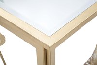 Table de Console moderne en métal doré, en verre trempé, miroir, entrée, entrée, couloir, Table de Console