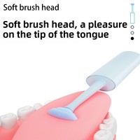 Raspador de Lengua de Silicona de Grado Alimenticio Marca AFB, Eliminador de Revestimiento Oral, Eliminador de Mal Aliento, Raspado Suave, Personalizado