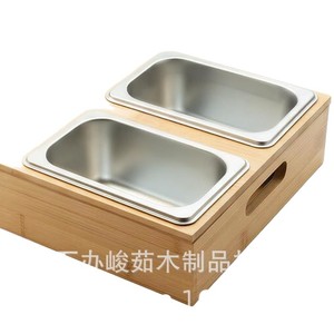 Wooden Sofa Snack Box With Compartments For Fruit Dried Fruit Drinks <b>TV</b> Viewing Living Room Use - Product Image 3