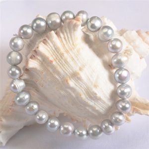Feirun 8-9mm patata nei pressi di turno 925 sterling silver genuino d'acqua dolce vera perla d'acqua dolce del braccialetto del braccialetto del braccialetto - Product Image 5