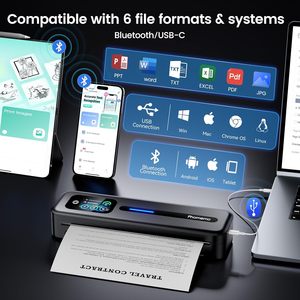 Nâng cấp xách tay inkless máy in với màn hình cảm ứng m832d bluetooth không dây Máy in nhiệt 8.5 "x 11" Chúng tôi thư & A4 cho doanh nghiệp - Product Image 4