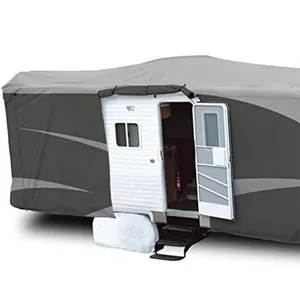 Outdoor RV Staubs chutz, Kombi Regenschutz, grau 420D Oxford Stoff Camping Fahrzeug Schutzhülle