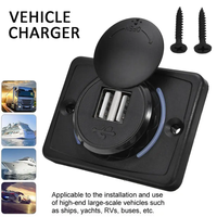 Prise de courant de chargeur d'alimentation à double port USB étanche 12v 3.1A avec LED pour caravane de camping-car de camion de camping-car