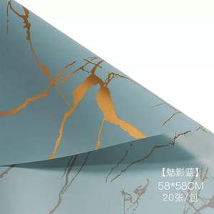 Flower Wrapping <strong>Paper</strong> Gold Marble <strong>Texture</strong> Waterproof Bouquet Wrapping <strong>Paper</strong> Wholesale - Product Image 6