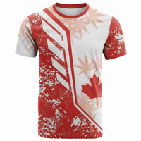T-shirts à impression à la demande Canada Coupe du monde de football Maillot d'entraînement pour hommes T-shirts d'extérieur de haute qualité Motif imprimé intégral