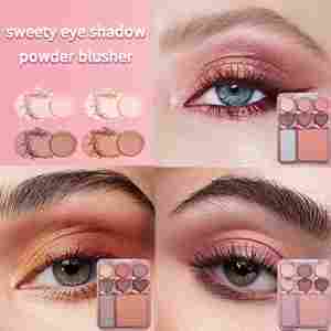 Paleta de Sombras de Ojos Naturales de 8 Colores, Resistente al Agua, de Larga Duración, con Brillo Fino, Iluminador para Piel Clara, en Polvo - Product Image 3