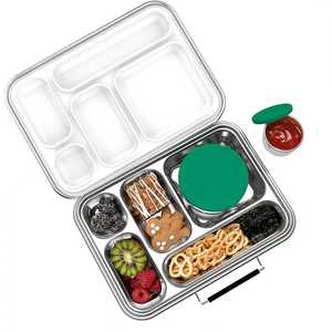 Aohea Pot de nourriture japonais en acier inoxydable Conteneur de nourriture pour enfants adultes étanche isolé enfants école Bento Lunchbox - Product Image 1