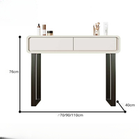 Commode de luxe légère en bois massif, table de maquillage pour chambre à coucher, style crème, pour petit appartement, durable et écologique, à poser au sol