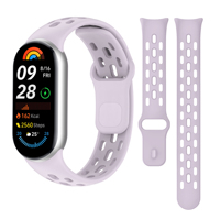 Kunststoff armband für Xiaomi Band 8/9/10 mit Löchern Atmungsaktives Sport uhrband