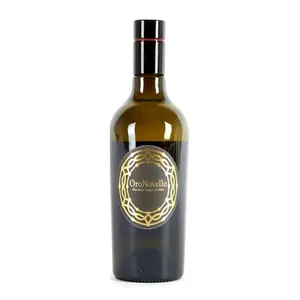 Excellente bouteille en verre d'huile d'olive extra vierge italienne de 100% ml de pureté 750 pour l'exportation en gros