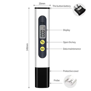 <span class=keywords><strong>TDS</strong></span> pena penguji, pengukur kualitas air <span class=keywords><strong>Sensor</strong></span> PPM <span class=keywords><strong>Digital</strong></span> akurasi tinggi untuk pengujian akuarium, hidroponik, sistem Filter <span class=keywords><strong>RO</strong></span> - Product Image 3
