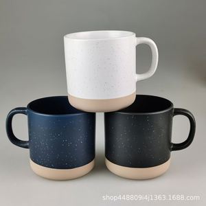 Tasses à café en gros pour la rentrée scolaire, avec poignée, glaçure bicolore, motifs étoiles, capacité 390 ml, compatibles micro-ondes, logo personnalisé - Product Image 2