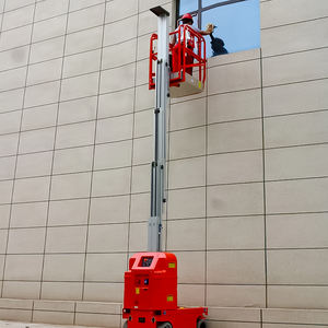 Plataforma Elevadora Eléctrica de un Solo Mástil, Elevador de Personal de Aluminio, Plataforma de Trabajo Aérea Hidráulica, Elevador Vertical de un Solo Mástil - Product Image 3