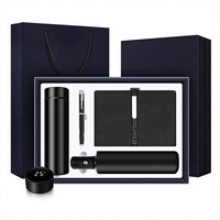 Ensemble de carnets A5 personnalisés avec logo, 200 feuilles, carnet en PU, stylo, gourde, parapluie, batterie externe USB, ensembles de cadeaux souvenirs d'entreprise