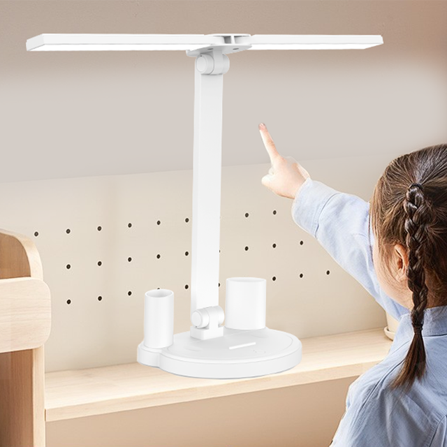 Free Customized Logo Folding Lighting Study Lamp USB Charging Smart Desk Double-headed Eye Protection LED Lamp Plastic