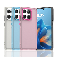 Coque de téléphone mate résistante aux chutes et aux rayures, avec boutons indépendants et protection de l'objectif surélevée pour Motorola G56/G86/Edge 60 Fusion/G35