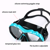 Masque de plongée sous-marine en PVC respirant anti-fuite avec tuba détachable pour la plongée en apnée