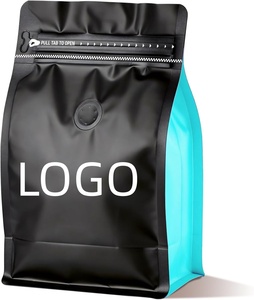 Bolsas de Café de Plástico con Cierre Hermético y Válvula, con Fondo Cuadrado, Impresas con Logotipo Personalizado al por Mayor, 12oz/16oz, Grado Alimenticio - Product Image 1
