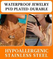 LUCKYJIU Fabricant de bijoux personnalisés, collier avec pendentif petit nœud en zircone cubique blanche plaqué or 18 carats, étanche, pour femmes