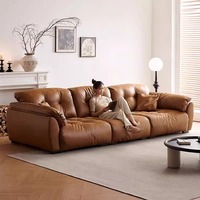 Canapé modulable rétro en tissu avec dossier réglable et rembourrage en éponge, petit meuble de salon
