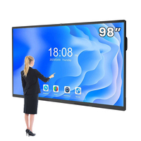 Pantalla LCD HD de 55 65 75 86 98 110 Pulgadas, Pizarra Táctil para la Escuela, Pizarra Blanca Inteligente, Panel Plano Interactivo
