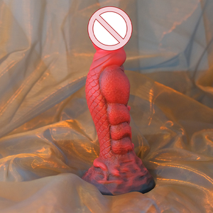 Vloeibare Siliconen Rubber Zacht Volwassen Seksspeeltjes Groothandel Fantasie Rood Dier Dildo 'S Voor Vrouwen Masturbatie 540G - Product Image 6