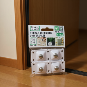 Ruedas Adhesivas Universales 4Pc 360 Degree Swivel Wheel For Furniture Door Window Rollers - Product Image 2