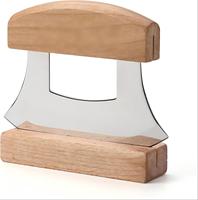 Hacheur portable Ulu de 5 pouces, hachoir ergonomique pour légumes, hachoir et trancheur manuel en acier inoxydable pour légumes