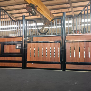 ท่อเหล็กชุบสังกะสีแบบพกพาสำหรับงานหนักแผงม้าแบบพกพาเคลือบด้วยผงกล่องม้าที่มั่นคง - Product Image 3