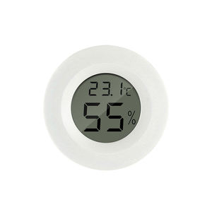 Jauge de température d'humidité <span class=keywords><strong>Thermo</strong></span> hygromètre numérique rond Mini plastique LED maison Thermomètre d'humidité numérique électronique LCD - Product Image 3