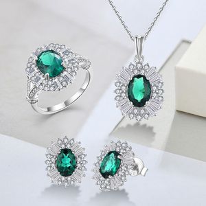 Mikro Pave Hijau Zamrud Cincin Anting Kalung Perhiasan Display untuk Toko Mewah Cubic Zirconia <span class=keywords><strong>Set</strong></span> - Product Image 1