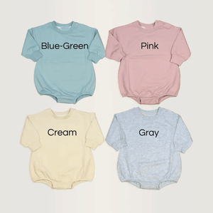 Monogrammato girocollo di Terry francese inverno vestiti personalizzati per bambini regalo di natale in cotone nuovo nato bolla - Product Image 2