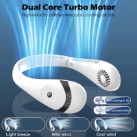 Ventilador de Cuello Plegable USB de 5000mAh, Sin Aspas, Silencioso, Portátil, de 3 Velocidades, Venta al Por Mayor