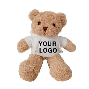 Oem Odm Custom Giant Small Baby Kids Used Stuffed Animals Plush Toy Fat Chubby T-shirt Teddy Bear With Your Logo