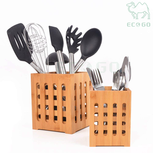 Bamboo Eco-Friendly Single Tier Kitchen Utensil Holder for Restaurant <b>Living</b> <b>Room</b> Tableware Drying Organizer - Product Image 6