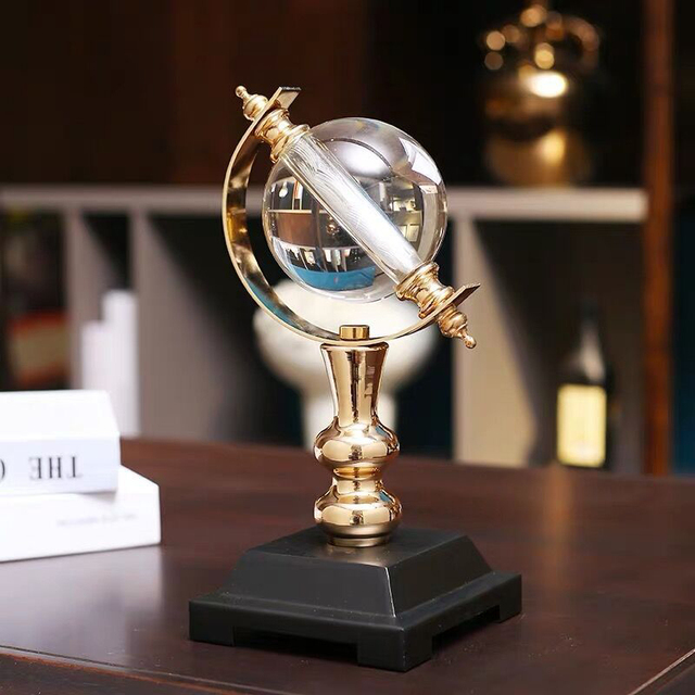 Factory Spot Promotion Fashion Retro Crystal Globe Jewelry Study Room Living Room Crystal Ornaments Crystal Ball