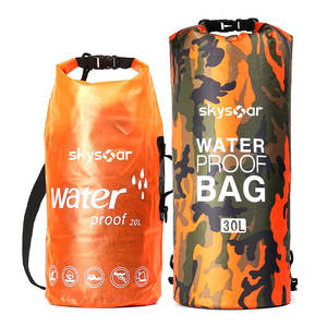 Bolsa seca impermeable mochila 20L/30L océano paquete natación almacenamiento saco plegable para kayak flotante pesca piragüismo - Product Image 1