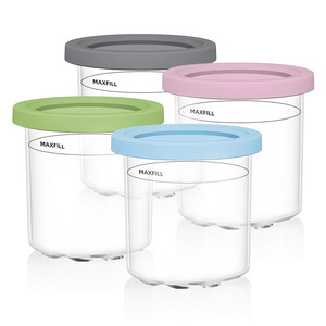 Compatible Ninja Ice Cream Jar Lids With Spoons For NC299AM C300s Series Storage Containers Plastic Maxfill Marked - Product Image 2