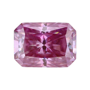 Bague ovale à facettes en moissanite rose de laboratoire, pierre principale en <span class=keywords><strong>diamant</strong></span> lâche certifiée CAL, vente en gros - Product Image 5