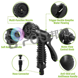<span class=keywords><strong>Tuyau</strong></span> d'<span class=keywords><strong>arrosage</strong></span> extensible en TPE de couleur noire avec buse de pulvérisation à 7 fonctions en PP, adaptateur de <span class=keywords><strong>robinet</strong></span> de 1/2 et 3/4 pouce - Product Image 5